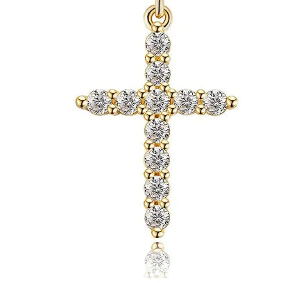 Rotable Cross Crown Necklace