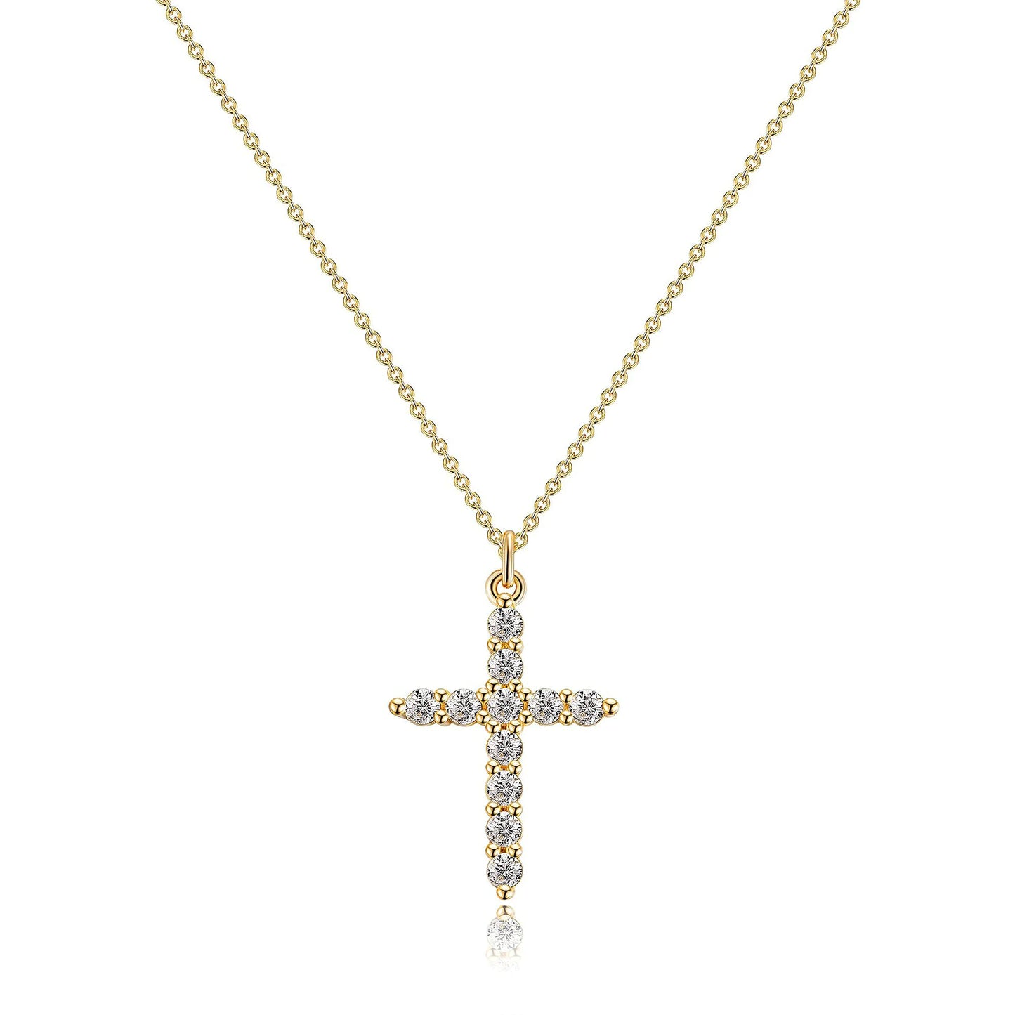 Rotable Cross Crown Necklace
