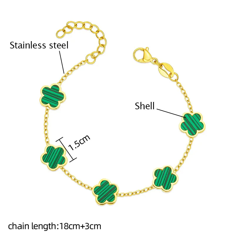 Elegant Floral Charm Bracelets