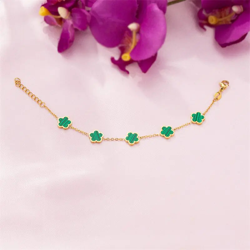 Elegant Floral Charm Bracelets