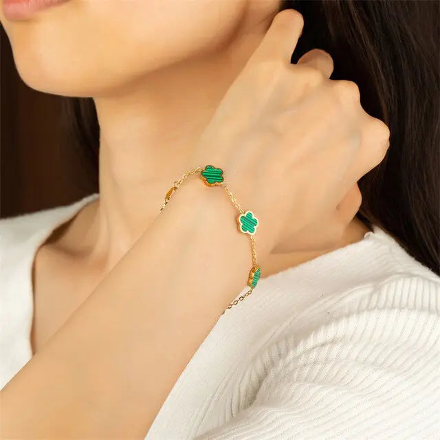Elegant Floral Charm Bracelets