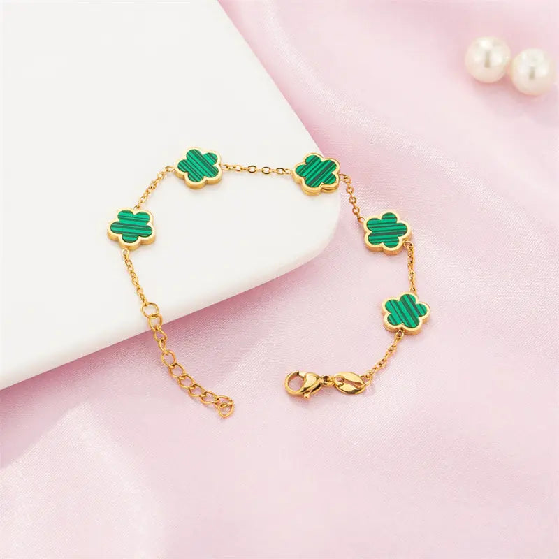 Elegant Floral Charm Bracelets