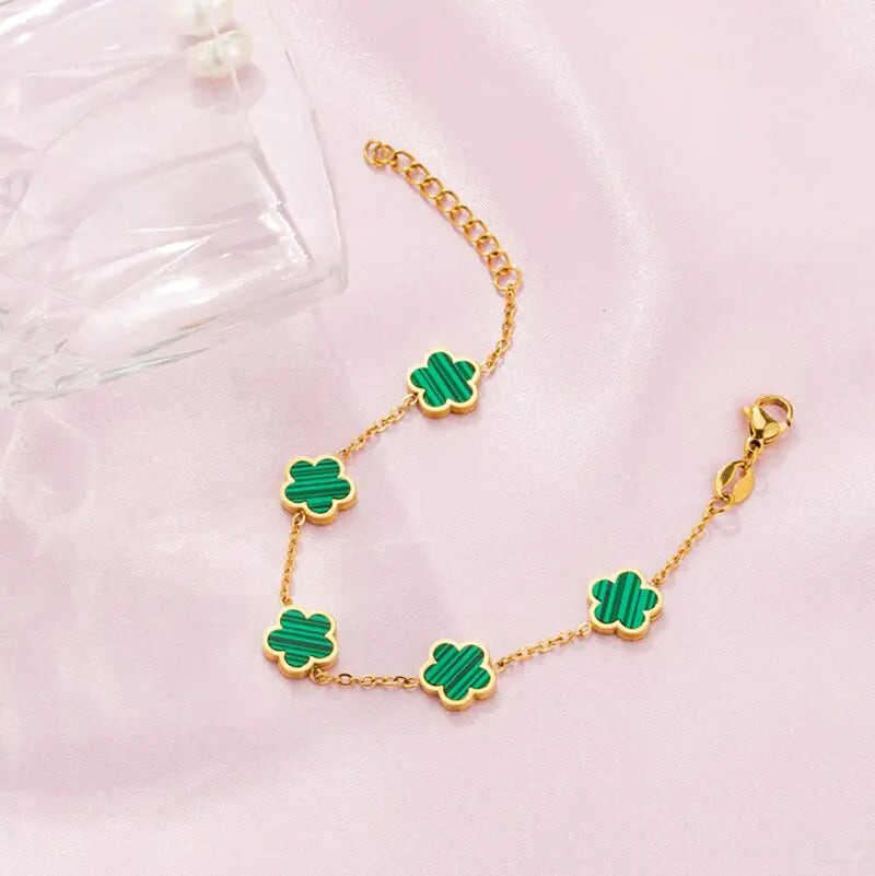 Elegant Floral Charm Bracelets